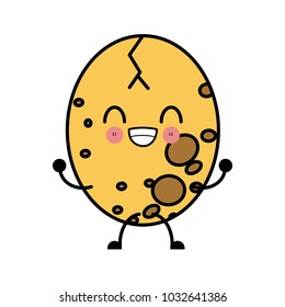 Quail eggs food cute kawaii cartoon