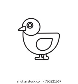 quail icon flat black