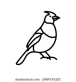 Icono de esquema de codorniz, Ilustración vectorial