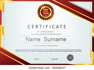Qualification Certificate of appreciation design. Luxury vip and modern Certificate pattern, illustration. EPS 10.