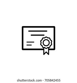 qualification diploma simple black icon