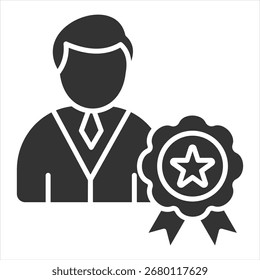 Calificación Ilustración vectorial de icono de glifo
