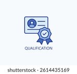 Qualification Icon Or Logo Isolated Illustration
