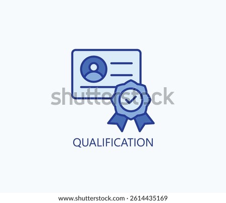 Qualification Icon Or Logo Isolated Illustration