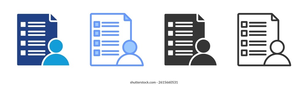Qualification icon set multiple style collection