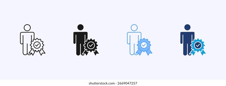 Conjunto de Ícones de Qualificação Coleção de Vários Estilos