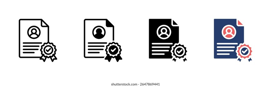 Qualification icon sheet multiple style collection