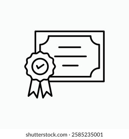 Qualification icon. simple vector icon