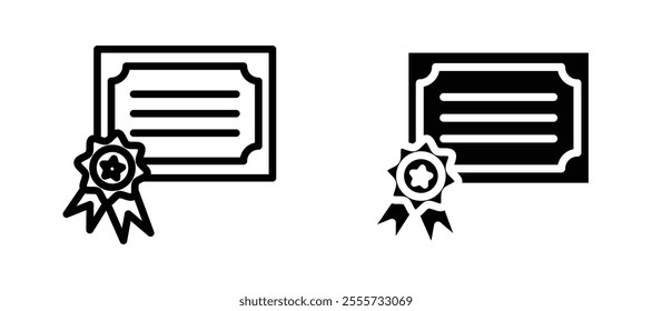 Qualification icon symbol collection on white background.