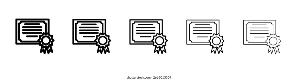 Qualification icon Symbol concept for web design.simple line vector icon. logo illustration.