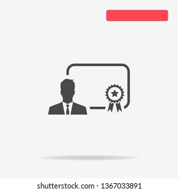 Qualification icon.  Vector concept illustration for design.