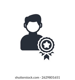 qualification icon. vector.Editable stroke.linear style sign for use web design,logo.Symbol illustration.