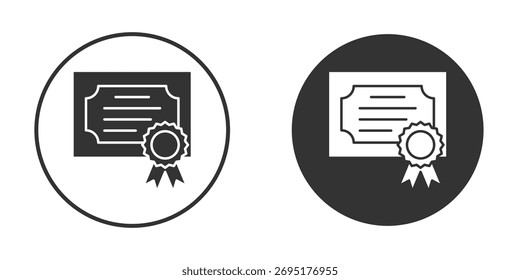 Qualification icons collection. Filled flat icons
