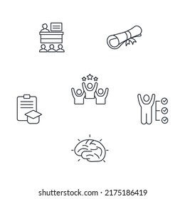 qualification  icons set . qualification  pack symbol vector elements for infographic web