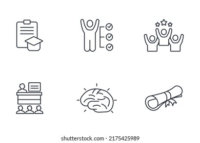 qualification  icons set . qualification  pack symbol vector elements for infographic web