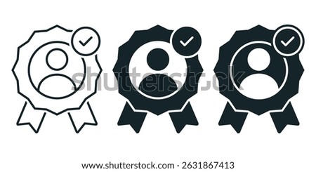 Qualification person icon. Illustration vector