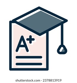Qualifications Filled Dark Colors  Icon For Personal And Commercial Use.
