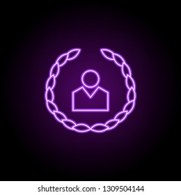 qualifications line icon. Elements of web in neon style icons. Simple icon for websites, web design, mobile app, info graphics