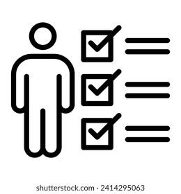 Qualifications Vector Line Icon Design