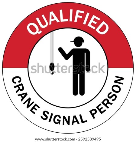 Qualified crane operator badge logo
