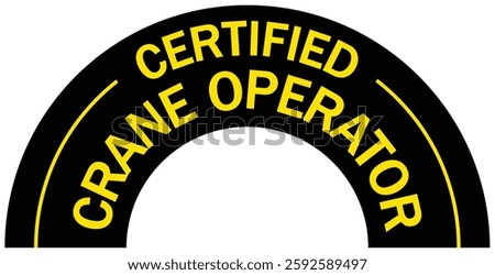 Qualified crane operator badge logo