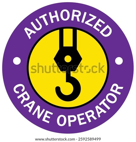 Qualified crane operator badge logo