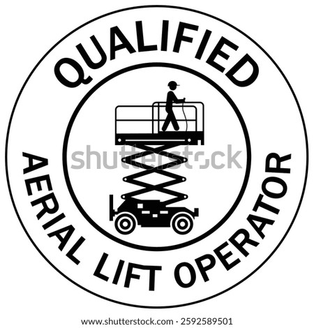 Qualified crane operator badge logo