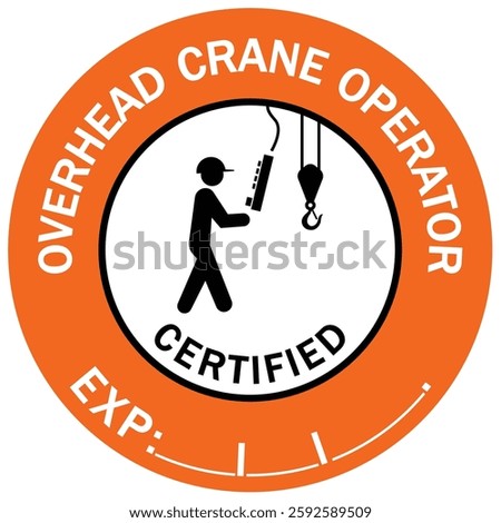 Qualified crane operator badge logo