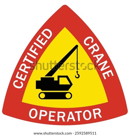 Qualified crane operator badge logo