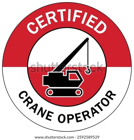 Qualified crane operator badge logo