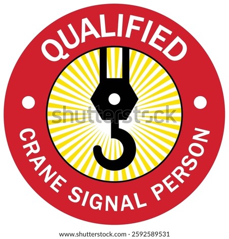 Qualified crane operator badge logo
