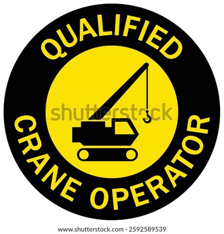 Qualified crane operator badge logo