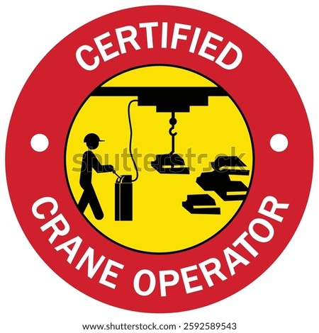 Qualified crane operator badge logo
