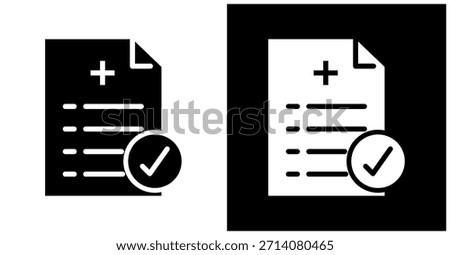 Qualified Expenses Icon Set In White And Black Background