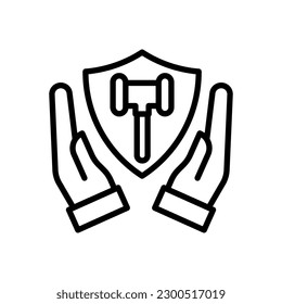 Icono de Protección calificada en vector. Ilustración