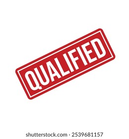 QUALIFIED Rubber stamp design Vector 