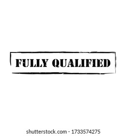 Qualified square grunge rubber stamp of stamp seal vector image design