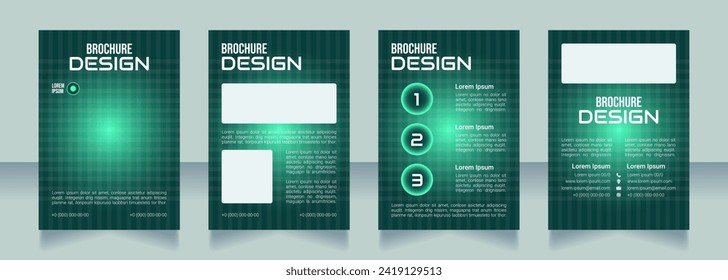 Qualified telemedicine blank brochure design. Template set with copy space for text. Premade corporate reports collection. Editable 4 paper pages. Bebas Neue, Audiowide, Roboto Light fonts used