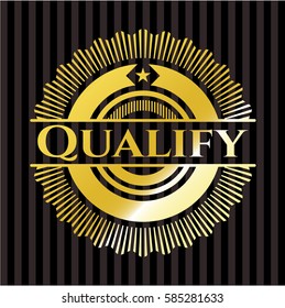 Qualify gold shiny badge