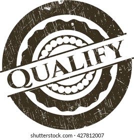 Qualify grunge style stamp