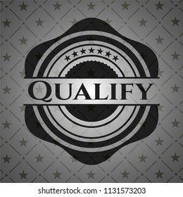 Qualify realistic black emblem