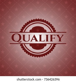 Qualify vintage red emblem