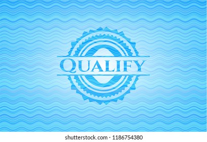 Qualify water representation emblem.