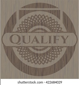 Cualificar emblema de madera