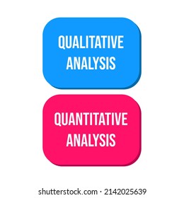 Kennzeichnungsetikett-Vektorgrafik für qualitative quantitative Analyse