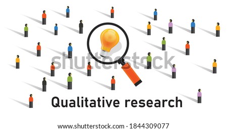 qualitative research method statistics survey get data from market research analysis Foto d'archivio © 