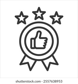 Qualities Outline Icon Vector Illustration