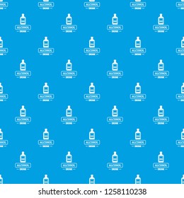Quality alcohol pattern vector seamless blue repeat for any use