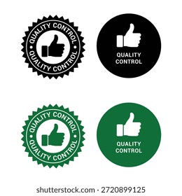 Diseño de empaquetado de producto de etiqueta de control de calidad aprobado.
