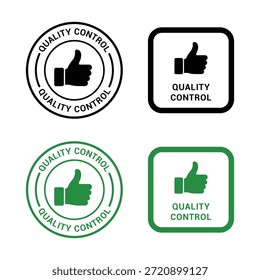Diseño de empaquetado de producto de etiqueta de control de calidad aprobado.
